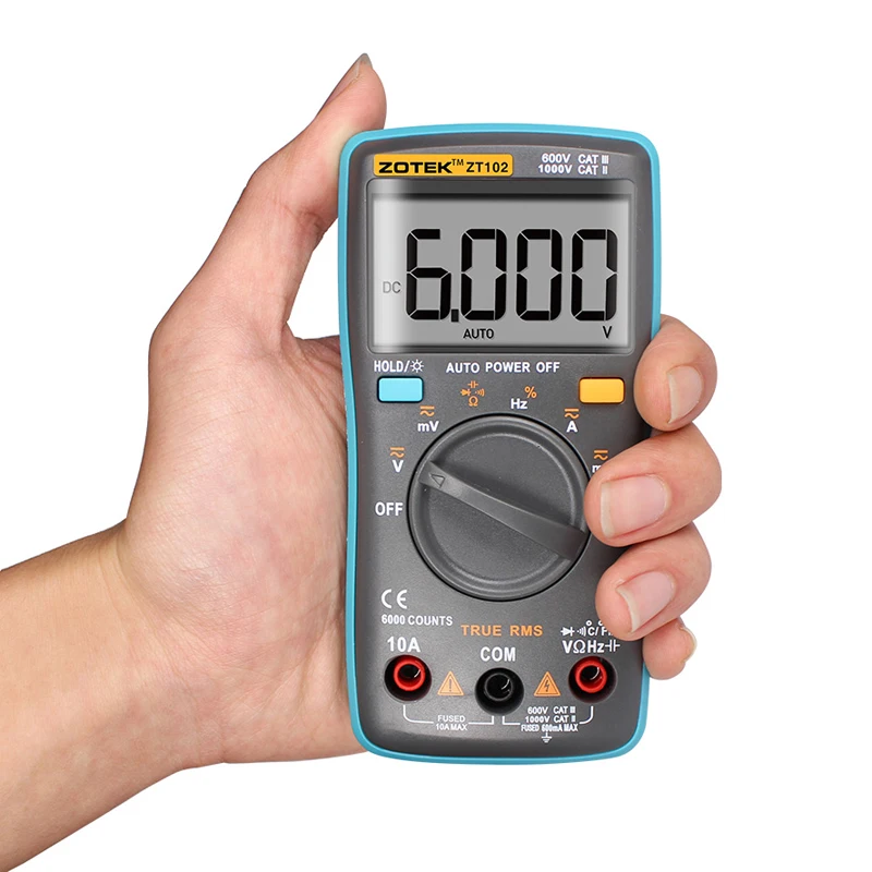 High Quality ZT102 Digital Multimeter 6000 counts Backlight AC/DC
