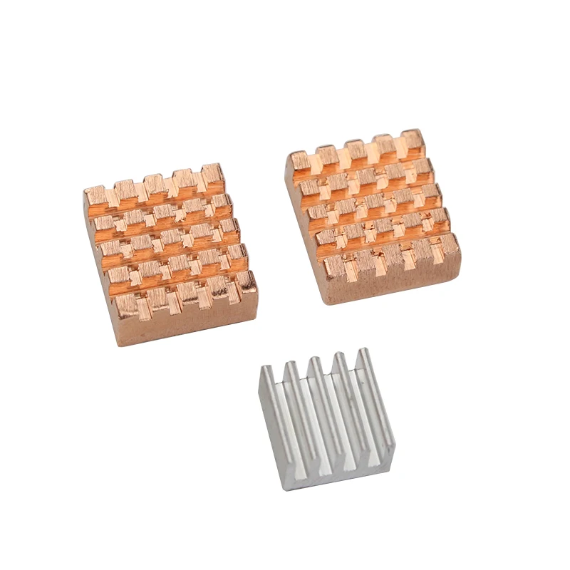 

3 Pcs Raspberry Pi 3 Model B Heatsink 2 Pcs Pure Copper + 1 Pcs Aluminum Heat Sink Cooling for Raspberry Pi 2