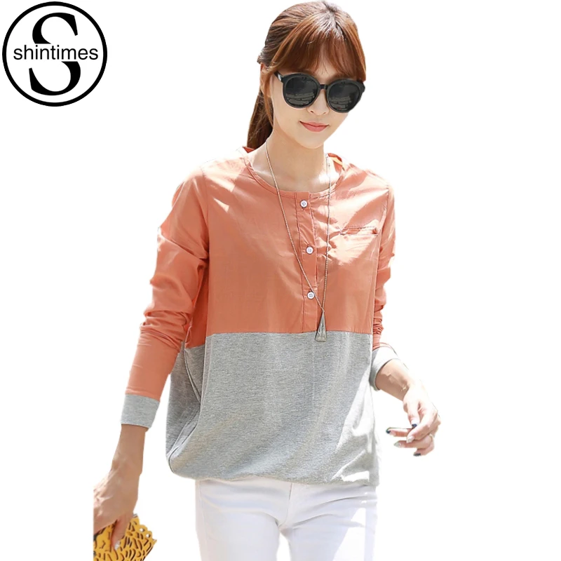 Camisa de mujer Blusas Mujer Tops Blusas para mujer 2018 coreano de manga larga Vintage blusa de mujer de talla grande de mujer|blouses tops|women blouseswomen blouse fashion -