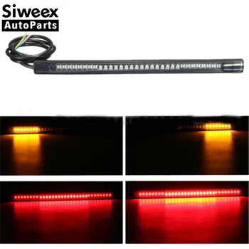 

Flexible 48 LED 2835 3014 smd Dual Color Yellow Red Light motorcycle strip turn signal tail rear brake stop Waterproof Bulb lamp