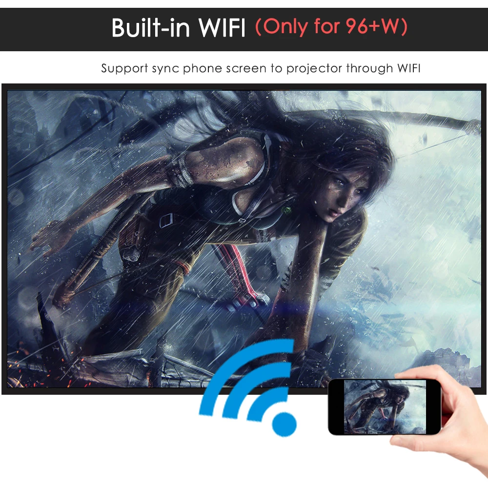 Poner Saund светодиодный 96+ wifi светодиодный Android 3D проектор подарок 10 м HDMI или SD мульти экран домашний кинотеатр проектор Vs bt96 светодиодный 96 Projetor