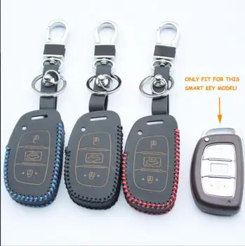 

For Hyundai Elantra Avante 2016-2018 A Leather Smart Key Shirt Remote Case 3COLORS