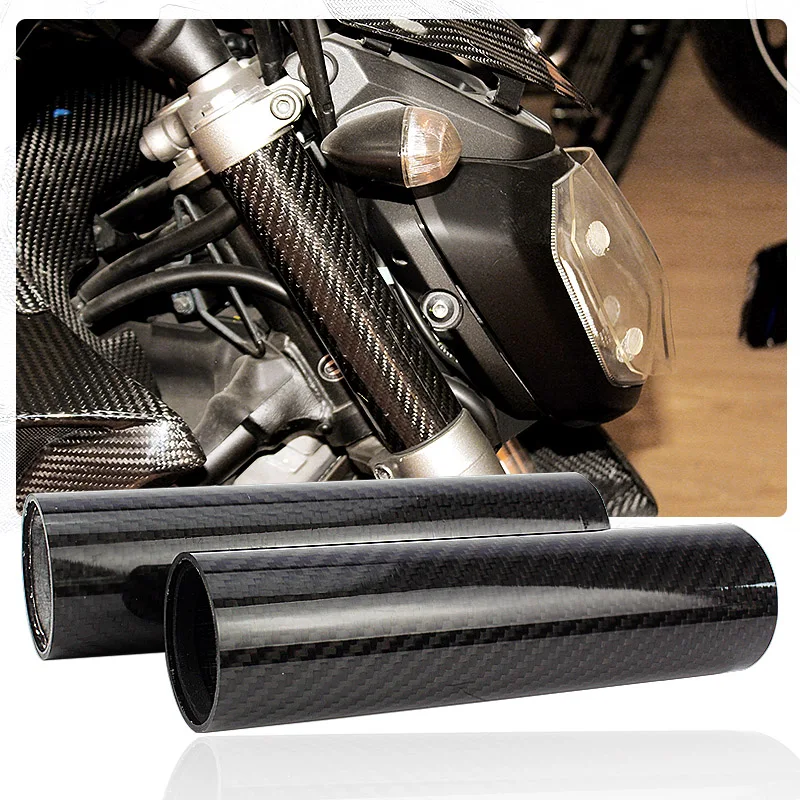 

Motorcycle Real Carbon Fiber Front Fork Tube Slider Cover For YAMAHA MT-07 FZ-07 MT07 FZ07 MT 07 2014-2018 2015 2016 2017
