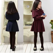 Комплекты из 2 предметов для малышей г., осенне-зимний комплект одежды для девочек, накидка и платье комплект из двух предметов для подростков детская одежда для девочек, костюмы