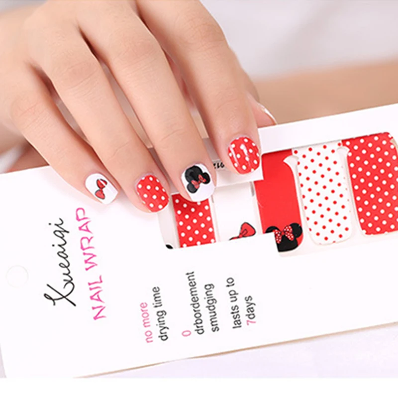 

16 Sticker/Lot Water Transfer Manicure Full Tips Nails Cover Stickers Decals Set DIY Decoration Nail Art Accessories Calcomanias