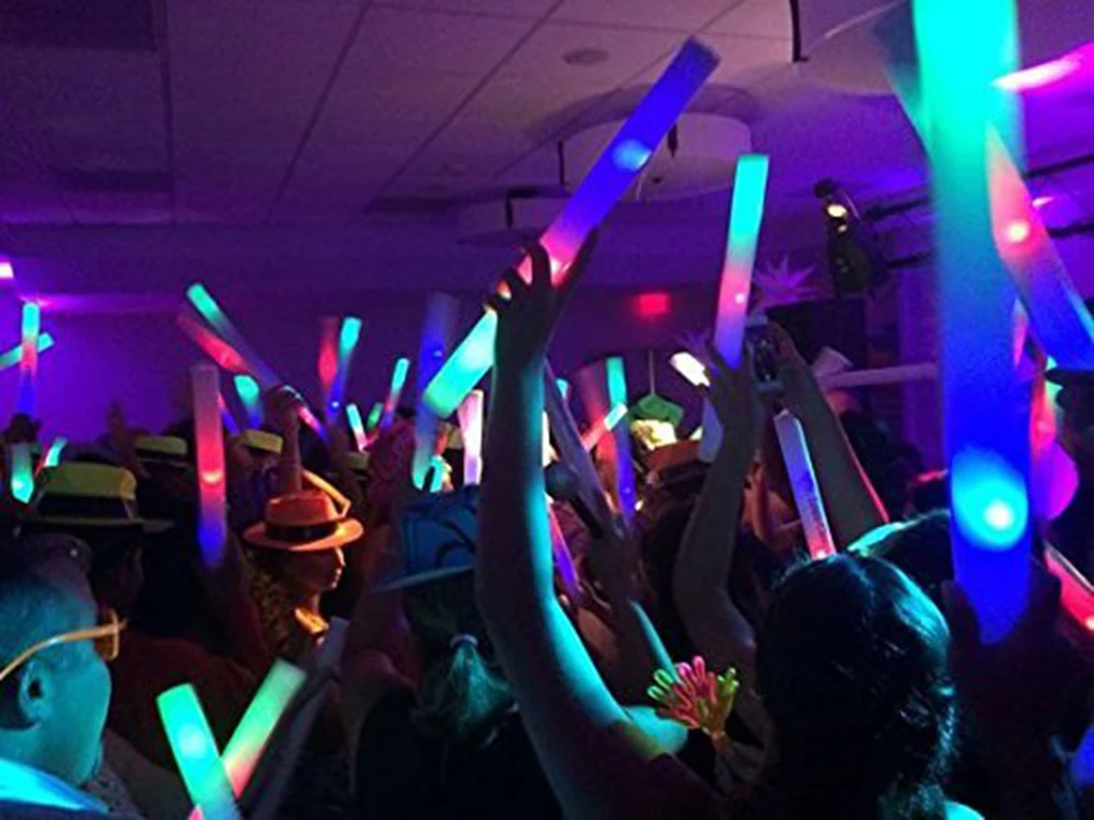 30pcs lot Colorful Flashing LED Foam Sticks Glow Stick For Flashing Batons 48cm Light-Up Stick Festival Party Decoration Concert Prop