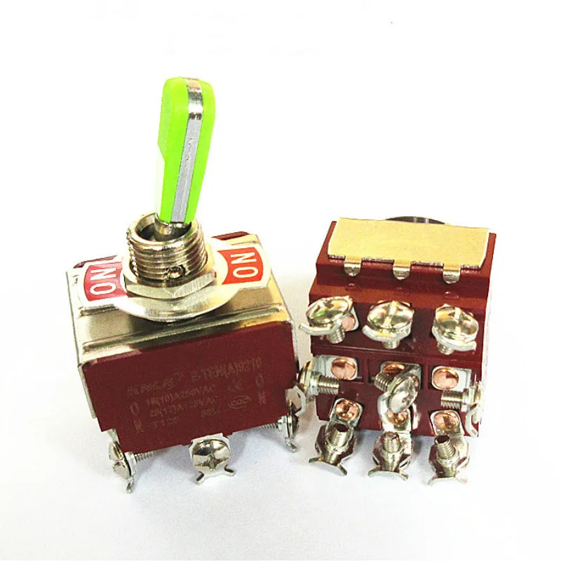 

High End Green Handle E-TEN (A) 9210 Nine-pin Two-stage Toggle Switch E-TEN302 Opening Hole 12MM