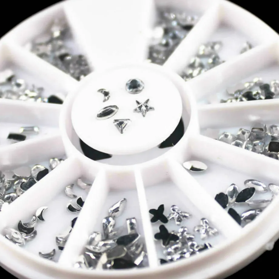 

2018 Hot Mix Silvery Style False Nail Tips Clear Black Fan Finger Nail Art Display Practice Acrylic UV Gel Polish Tool Manicure