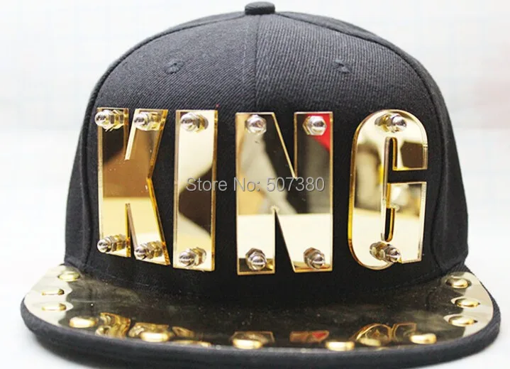 Gold Plate Unisex Hiphop Hats Men 