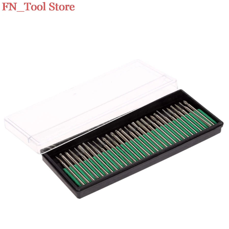 

30 pcs. Accessories Sanding Accessories Electroplating diamond grinding heads Burr Bit Set for Dremel Rotary Tool Set