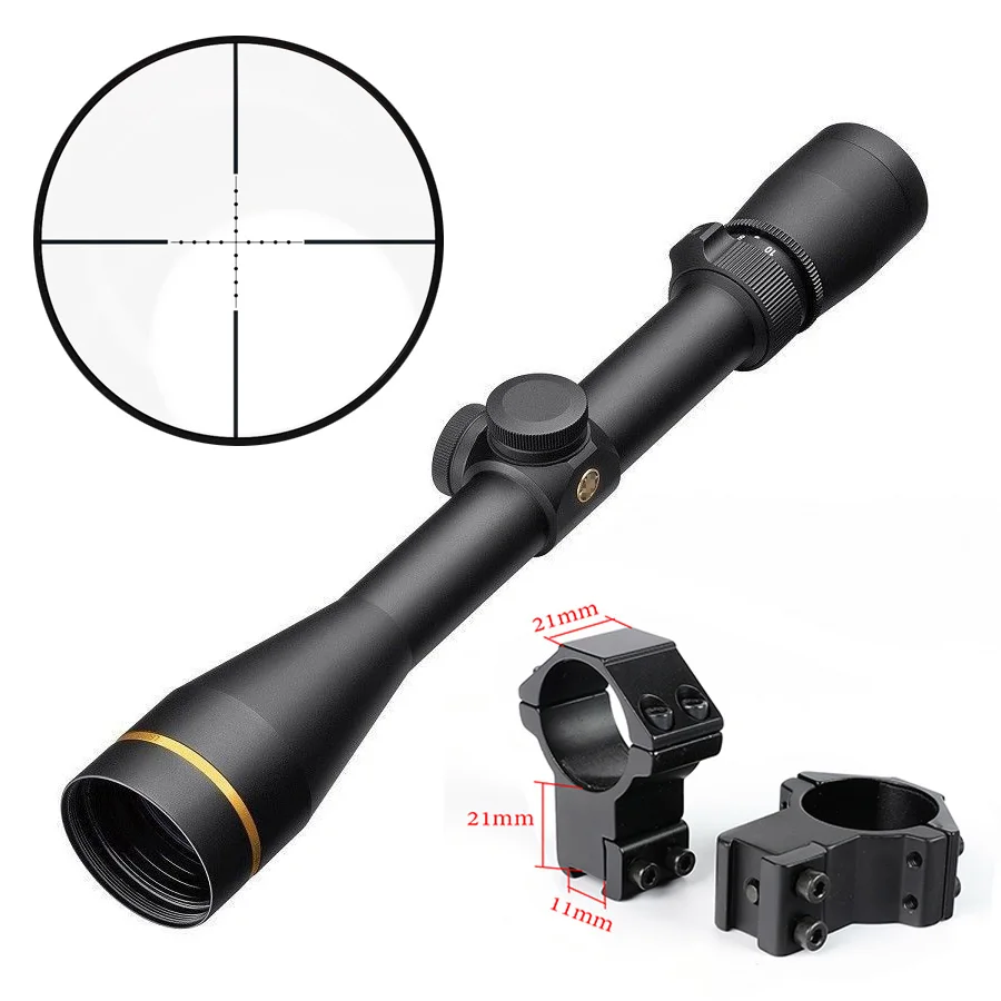 

Tactical Rifle Scope VX-3i 3.5-10x40mm Duplex Reticle Gold Ring Riflescope 1" Tube Optical Sight with 11mm or 20mm Rail mounts