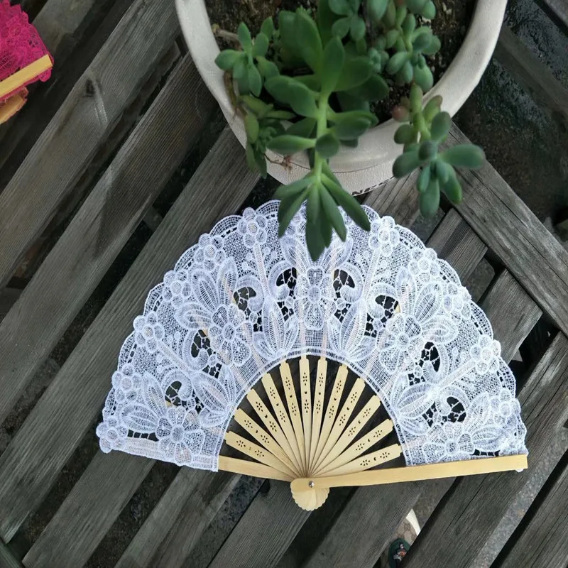 

2017 Greatsun New 5PC/Lot Handmade Vintage Battenburg Lace Fans With Lace Pouch For Party & Wedding Accessories
