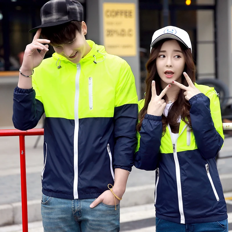 Jacket Women Windbreaker 2018 Autumn Women's Jacket Coat Hooded Female Jacket Fashion Men Ladies Thin Basic Jackets For Women