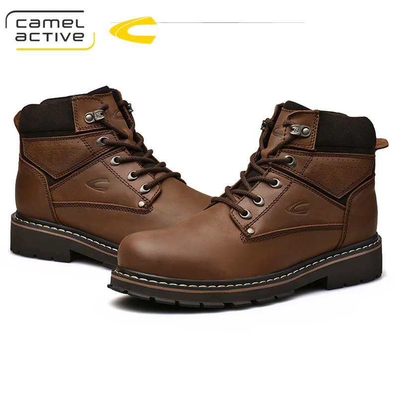 Camel Active New Men Waterproof Hiking Shoes Snow Boots Professional Outdoor Cowhide Walking Boot Athletic - Hiking Shoes - AliExpress
