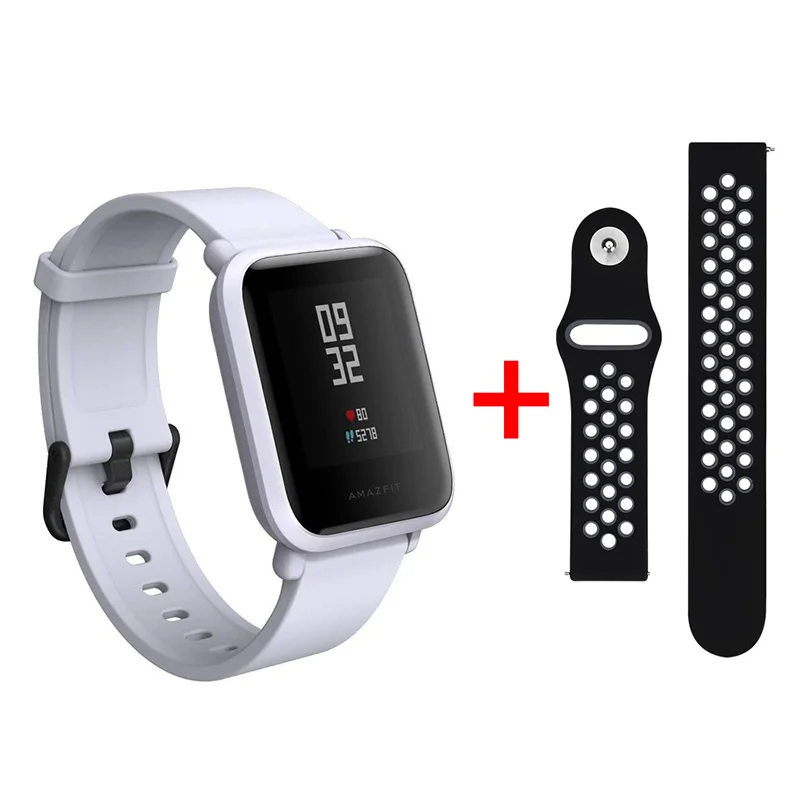 Xiaomi Amazfit Bip Smart Satch Globle Версия Huami Pace Lite IP68 GPS Gloness умные часы с частотой сердечных сокращений 45 дней в режиме ожидания - Цвет: Bip02-BCG