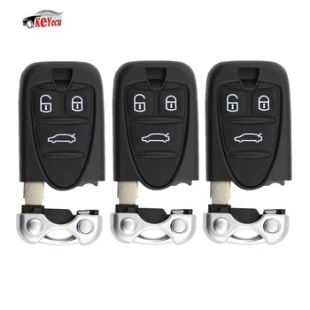 

KEYECU 3 Pcs Replacement Remote Control Housing Car Key Shell for ALFA ROMEO 159 Brera 156 Spider 3 Buttons Smart Key 2005-2011