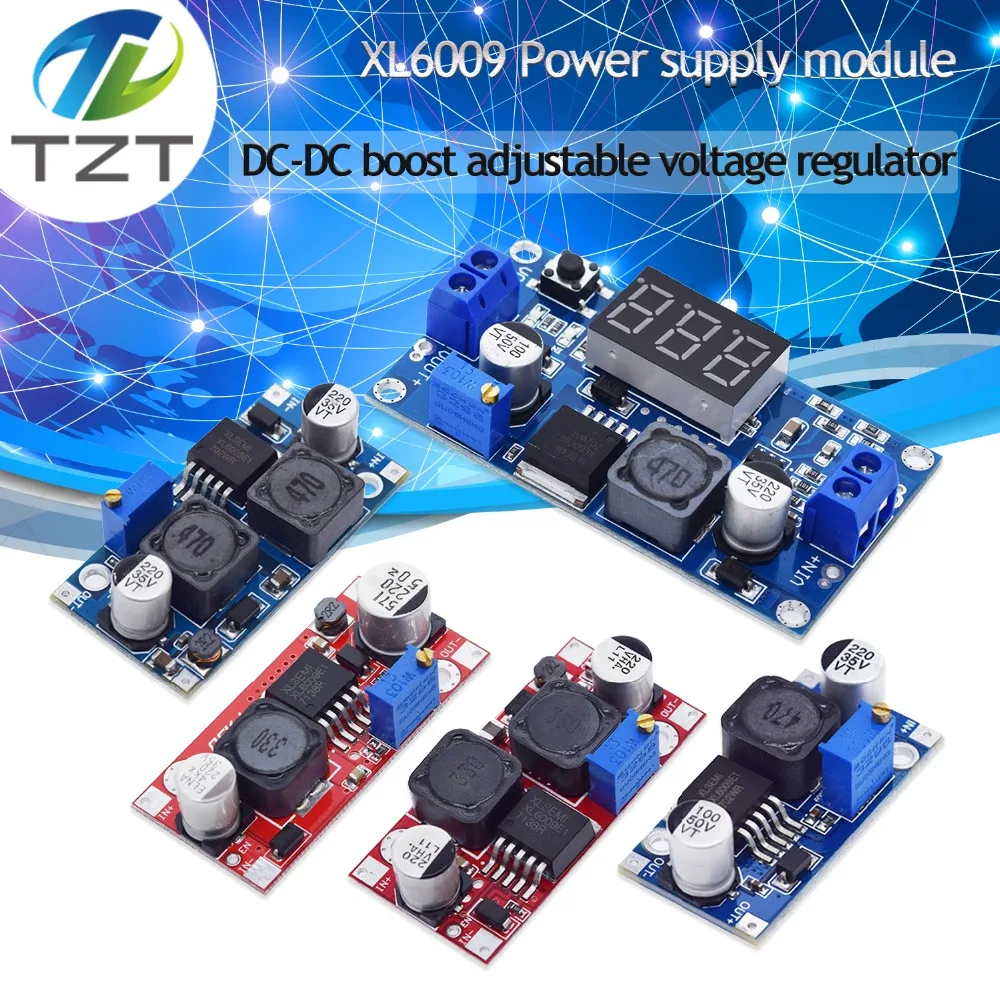 

XL6009 Boost Converter Step Up Adjustable 15W 5-32V to 5-50V DC-DC Power Supply Module High Performance Low Ripple