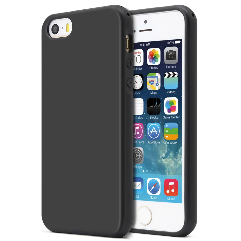 Однотонный чехол для iphone 6 6s 7 8 plus 5S SE силиконовый ударопрочный x xs xr max чехлы