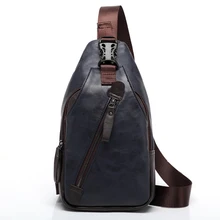 New Men Backpack Bag Design Mochila Travel Leather Backpacks for Men Chest Back Pack Male Cross Body Bags Bagpack Single Bolsas