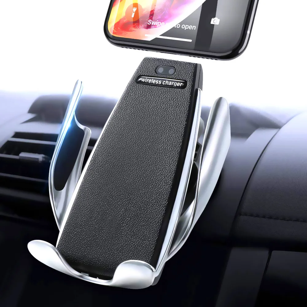 

Qi Car Wireless Charger For iPhone XS Max XR X Samsung S10 S9 Note9 Intelligent Infrared Fast Wireless Charging Phone Car Holder