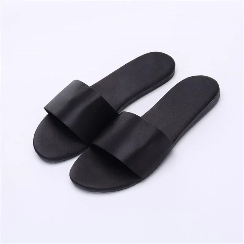 

AoXunLong Women Summer Silk Slippers Women Slide Outdoor Flat Shoes Woman Indoor Home Slippers Fashion Wild Women Shoes EU 36-40