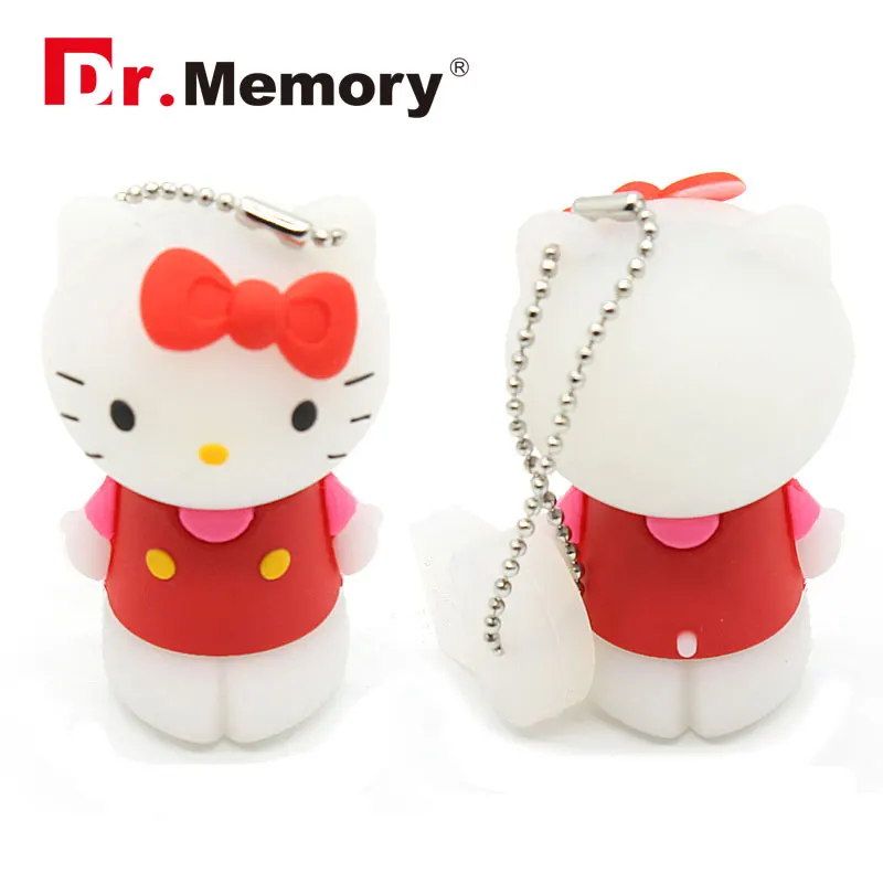 Милые USB флеш накопители Kitty Cat с мультипликационным принтом карта памяти милый
