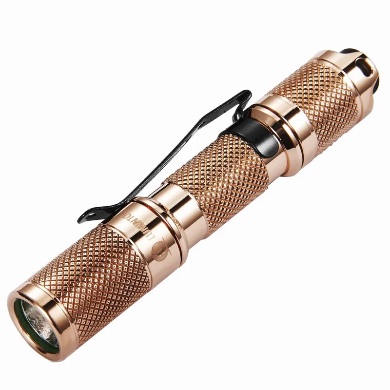 

LUMINTOP Copper Tool Nichia 219 LED XP-G2 R5 LED Flashlight 3 modes 110 Lumen Mini LED Keychain Keyring light aaa Torch Set