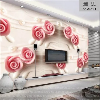 

3D rose Photo wallpaper fresco wall murals papel de parede 3d infantil wall paper the fairy tale background home decoration