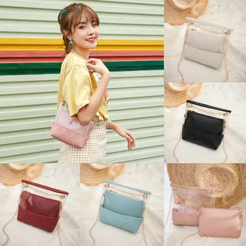 

2019 Hot New Luxury Transparent Handbag Bag Clear Jelly Purse Women Clutch Plastic Tote Sweet