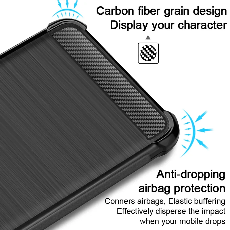 Imak Vega Carbon Fiber Texture Shockproof Airbag Case for Samsung Galaxy A60 TPU Cover Anti Skid Soft Case Imak Vega Carbon Fiber Texture Shockproof Airbag Case for Samsung Galaxy A60 TPU Cover Anti Skid Soft Case