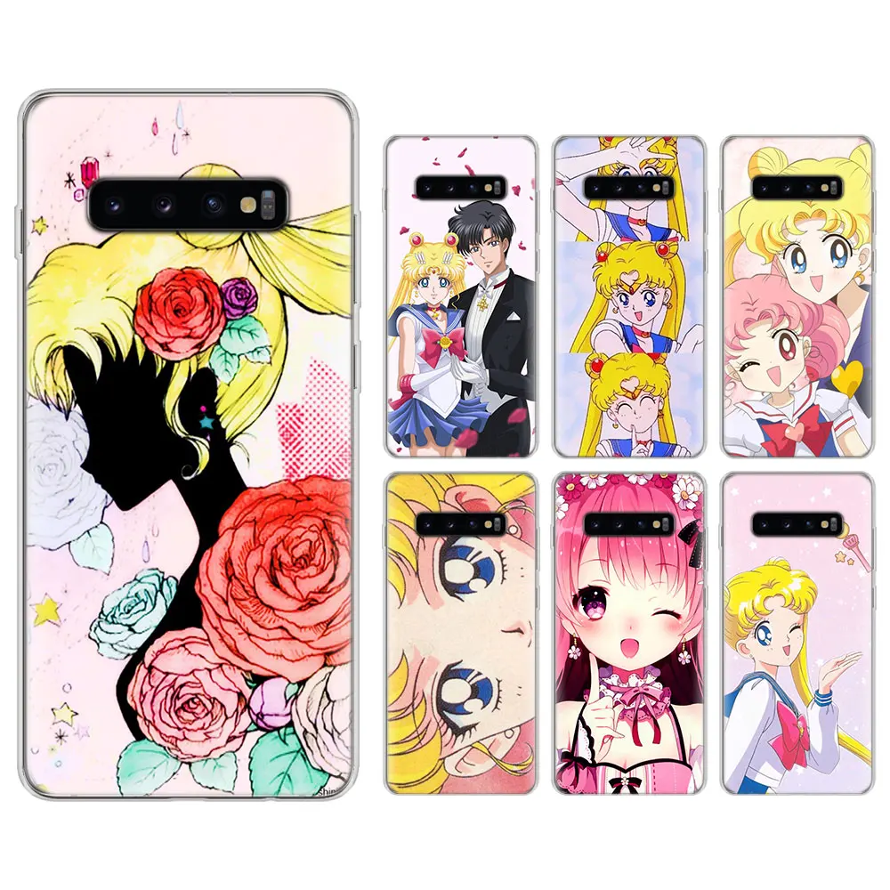 

sailor moon anime Silicone case for Samsung Galaxy S8 S9 S10 S10 Plus M10 M20 S6 S7 edge TPU Soft Phone cases cover