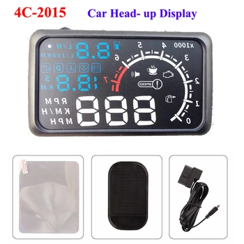 

ActiSafety ASH-4C-2015 Head Up Display Film 5.5" HUD Windshield Projector OBD2 Cable Car HUD Head-Up Display