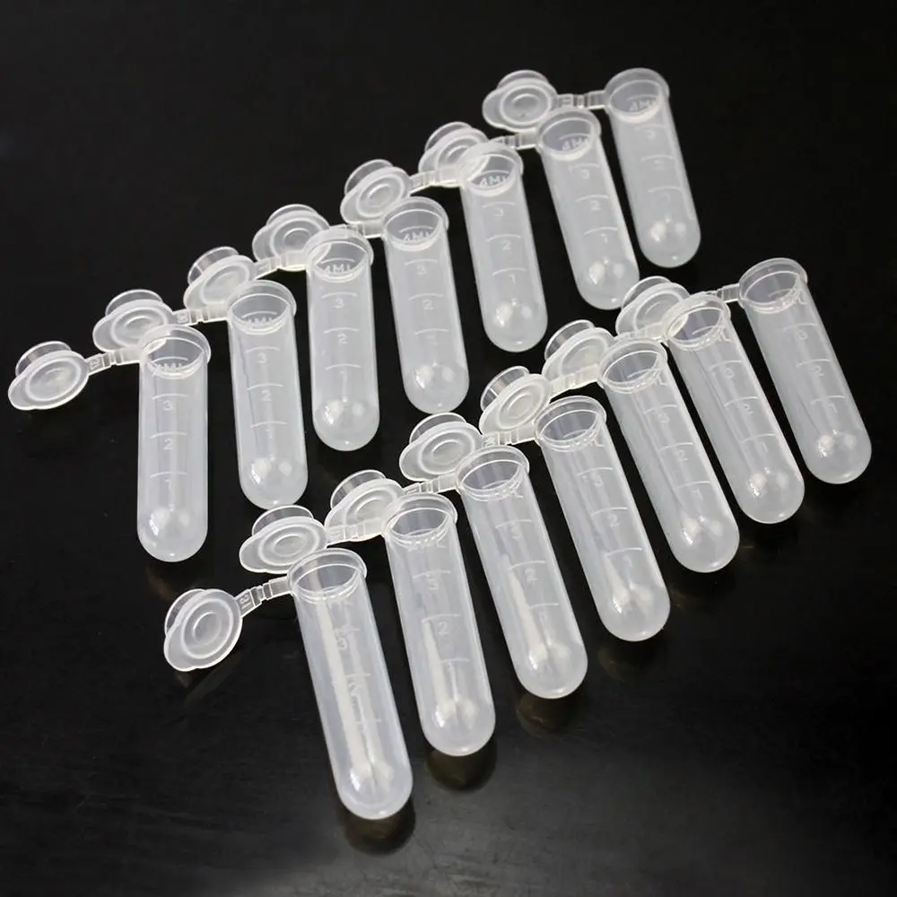 

100PCS/set 5ml Plastic Sample Bottle Small Bottle Test Tube Mini Bottles Storage Containers White
