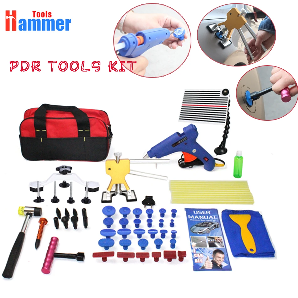 

Car Dent Repair Car Body Repair Kit PDR Tools Dent Removal Dent Puller Kit Pulling Bridge EU Glue Gun Hand Tools