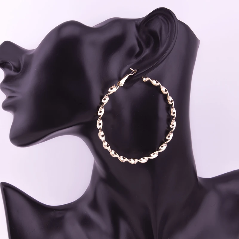 Simple Design Good Quality Large Circle Round 6CM Big Hoop Earring for Women Fashion Jewelry Earring Brincos - Image 4