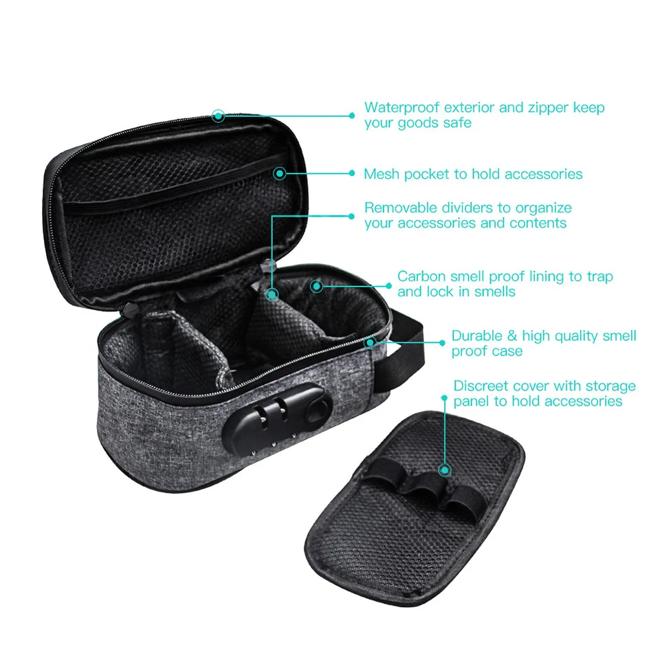 In Stock!! Veeape Smoking Smell Proof Stash Carbon Lined bags Tobacco Pouch for Weed Herb Odor Proof Container Case Storage (2)