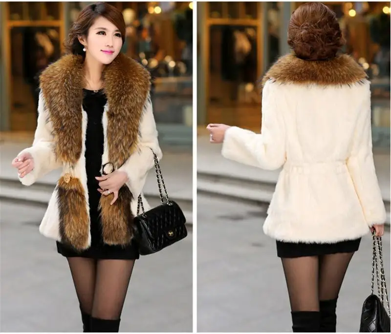 

New Winter Women Faux Fur Coat Casual Long Sleeve Jacket Coat Fashion Slim Fur Warm Overcoat Casaco Feminino Plus Size 3XL