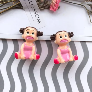 

28*22mm 10pcs 3d resin Cute girl garden Garden Miniature Craft Micro Landscape Decoration For DIY Resin Crafts
