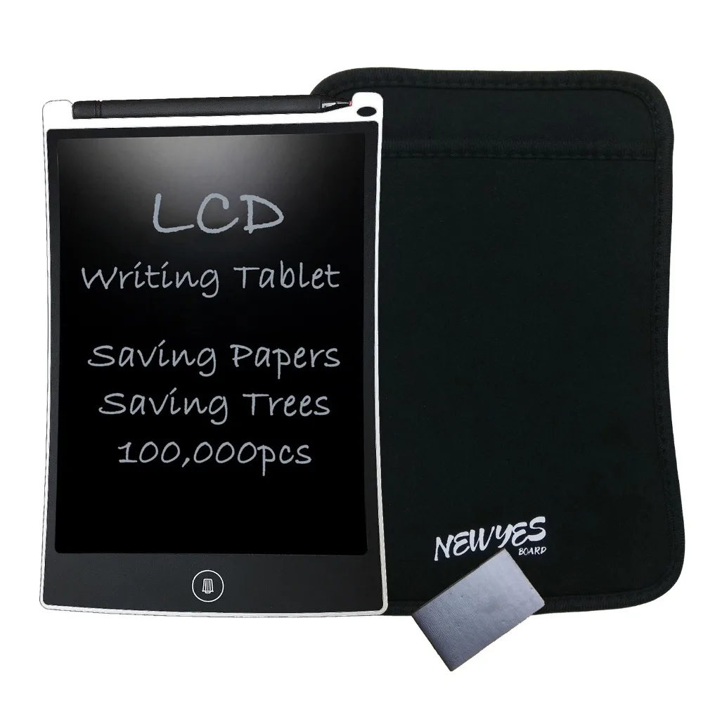 NEWYES 8,5 "bílý LCD Mini Levné tablety eWriter lze použít jako tabule Bulletin Memo Board s přenosným rukávem a magnetem