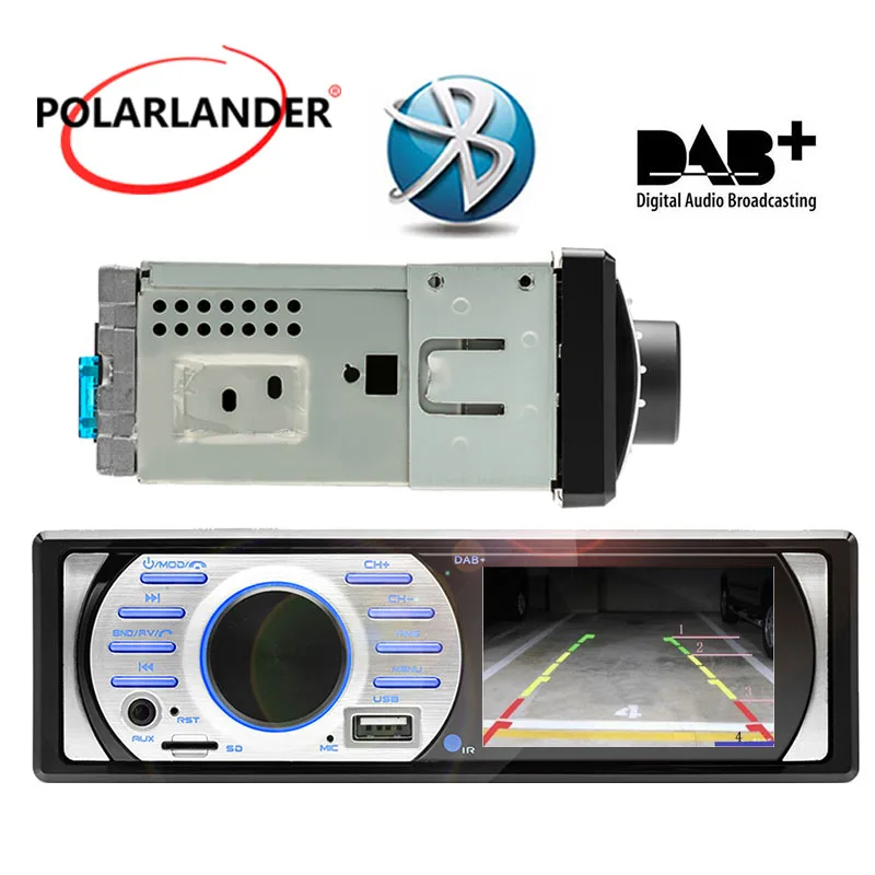 USB/TF/AUX in EQ DAB + FM 12V In-Dash Интерфейс авто аудио стерео 1Din автомобильное радио ISO Contact