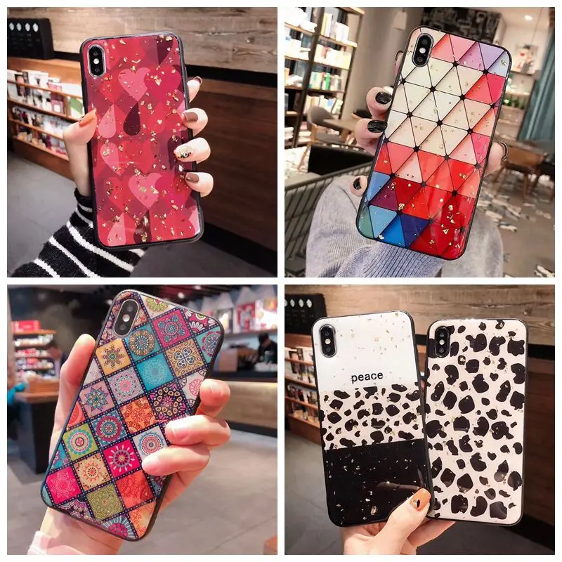 

For Xiaomi Redmi 5 Plus Note 5 6 Mix3 Redmi 6 PRO Cases For xiaomi mi8 SE Lite 6x A2 mix 2s Luxury Gold foil Leopard Phone Cover