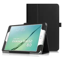 Кожаный чехол для Samsung Galaxy Tab S2 8.0 "sm-t710 T715 Планшеты Folio защитную оболочку принципиально чехол + стилусы ручка