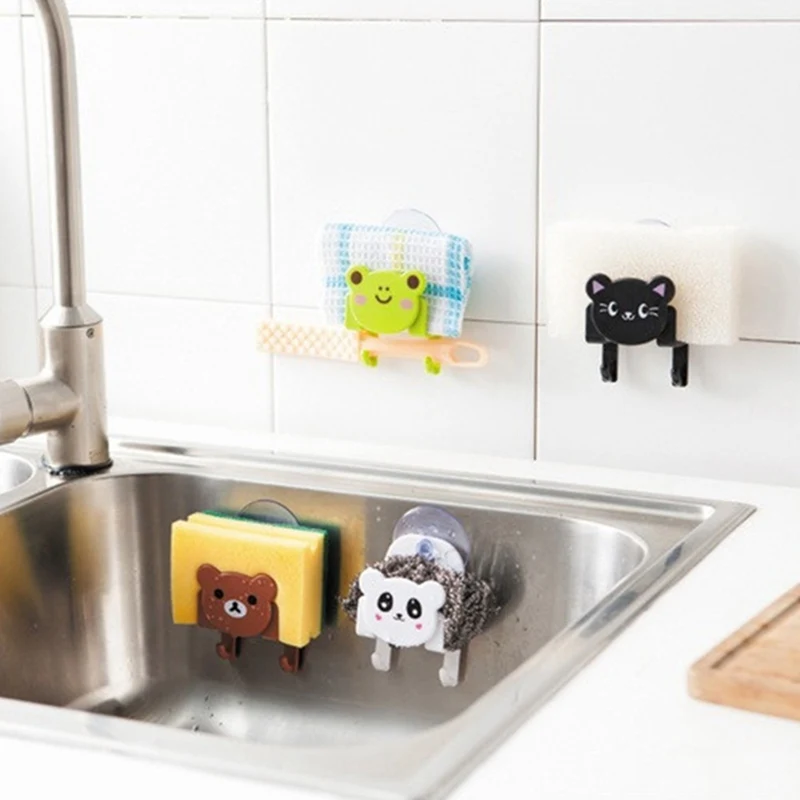 

Carton Dish Cloth Sponge Holder With Suction Cup Home Decor Dinning Room 2018