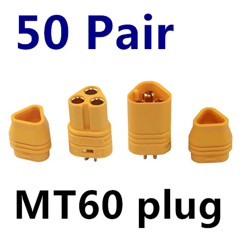 

50 Pairs/lot MT60 3.5mm Motor Plug / Connector Set for RC Multicopter Quadcopter Airplane RC lipo battery FPV Free Shipping