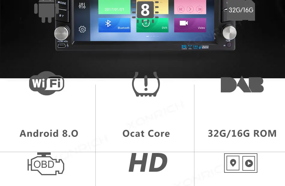 Discount 2Din Android 8.0 Car Multimedia Video Play Tap PC Tablet For Nissan qashqai x-trail almera note juke GPS Navigation Radio Stereo 1