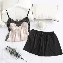 Горячая Распродажа, Дамское сексуальное атласное Ночное платье, кружевные женские пижамы на бретелях, сексуальное нижнее белье на бретельках, ночная рубашка, платье Z0329