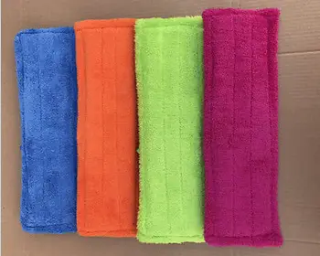 

40x12cm Floor Bath Dry Cleaning Washable Mop Cloth Reusable Microfiber Pad Spray Mop Head Household Cleaning Tools