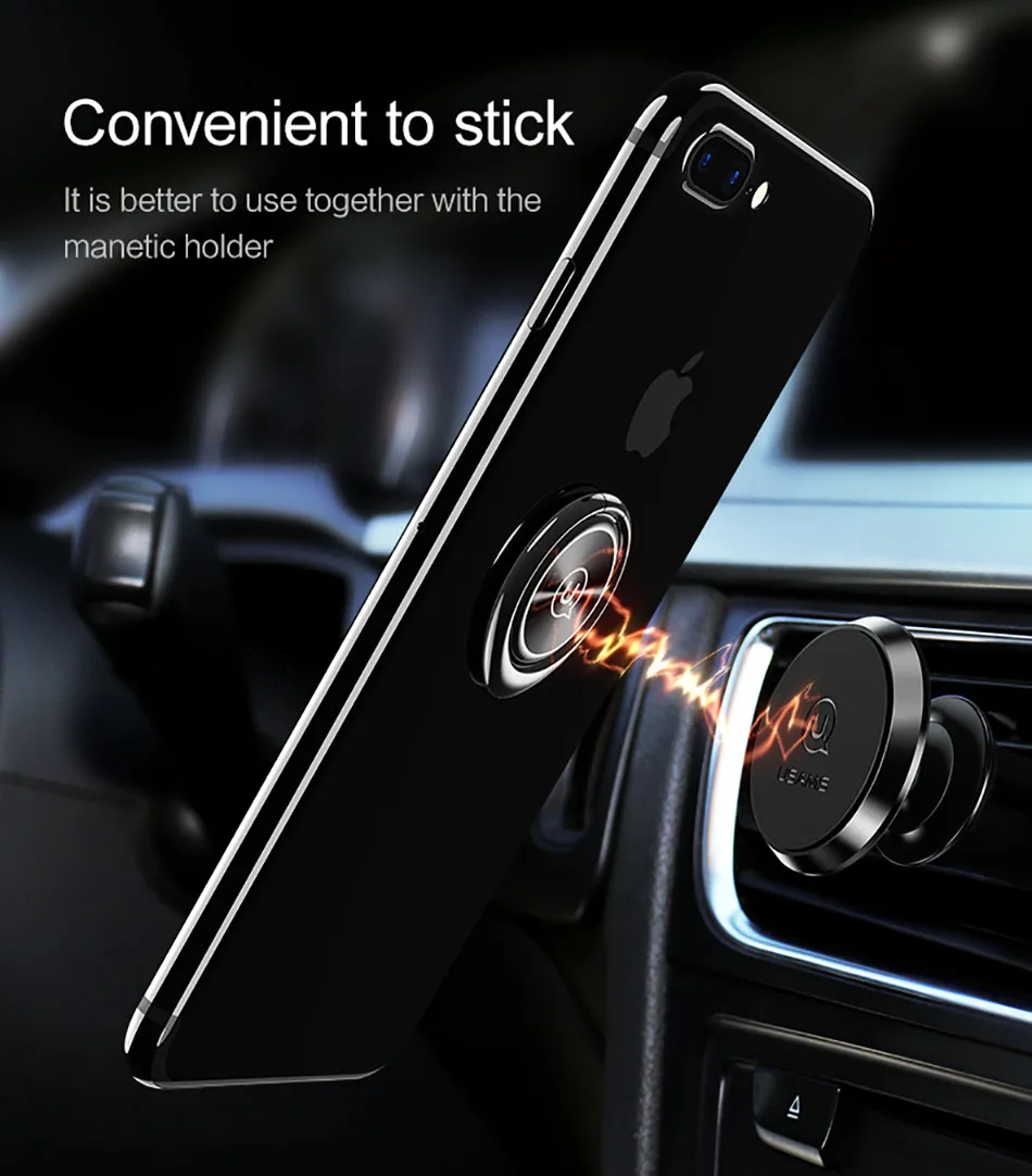 Magnetic Sockets 360 Degree Metal Mobile Phone Holder Universal phone Ring Bracket For iPhone Samsung ipad for Car holder