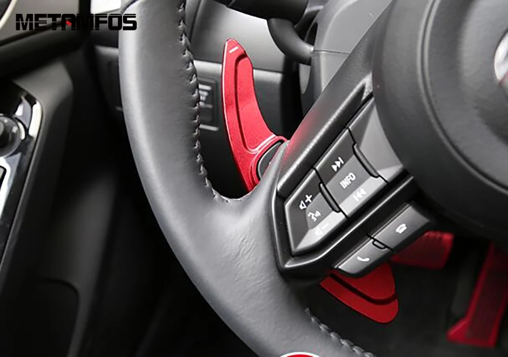 Весло для рулевого колеса Mazda 2 3 6 Φ 2015 2018 с блестками из алюминиевого
