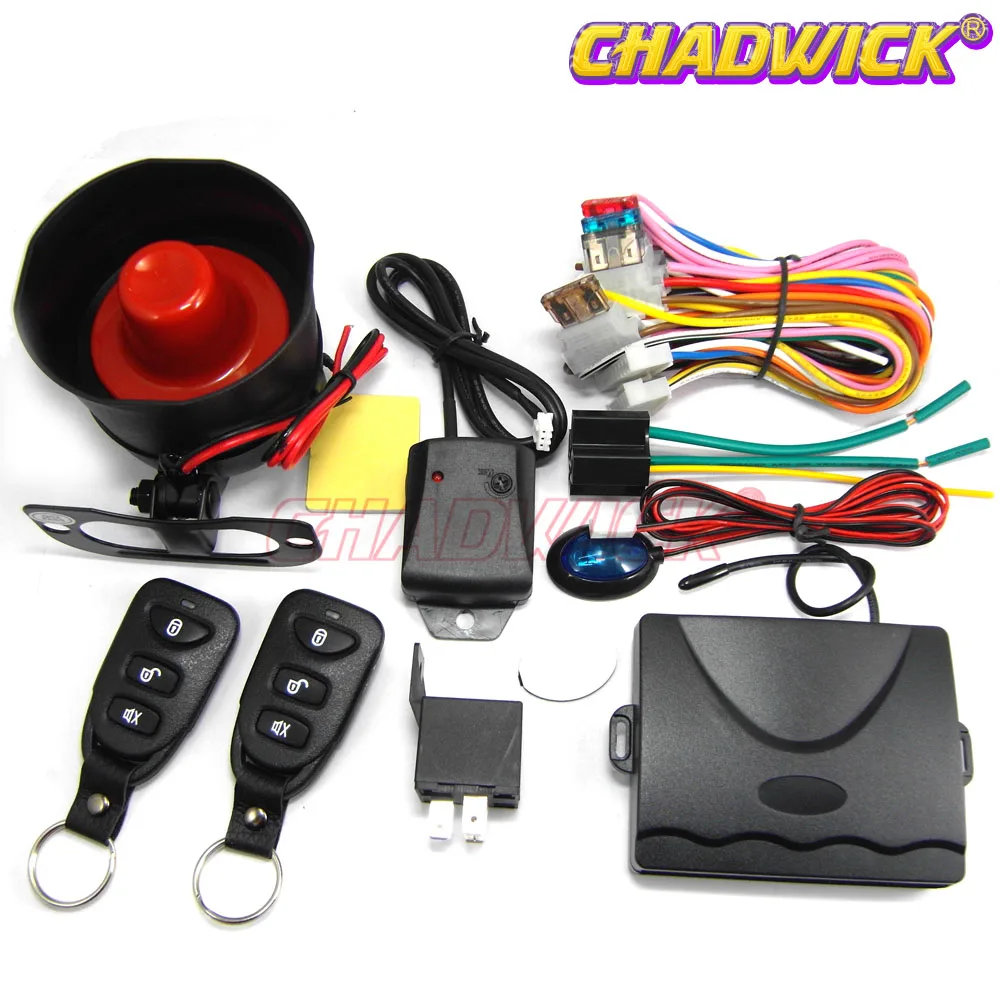 

Universal car alarm system with siren loud anti-thief vehicle12V Keyless entry auto security accessories kia thin CHADWICK 8113